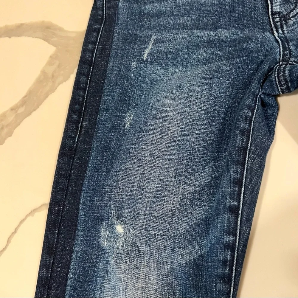 CAbi Womens Jeans Tuxedo High Rise Straight Leg Stretch Denim Blue Size 6-FLAWED